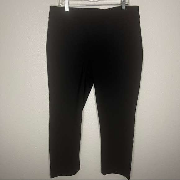 Talbots Trouser Pants Pull On 16 Black Straight Leg Business Career Casual - Picture 1 of 9